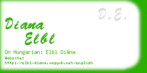 diana elbl business card